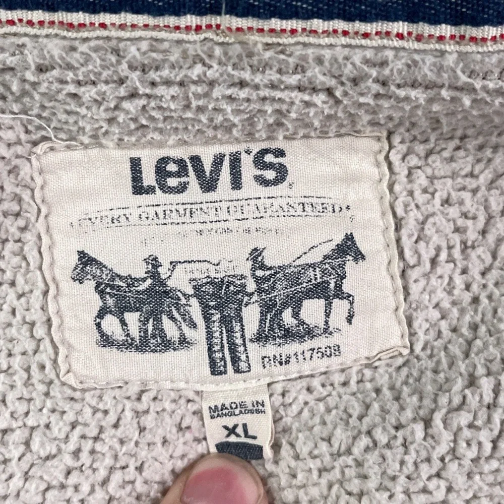 Levis Shirt Jacket Mens XL Tan Sherpa Lined Cotton Twill Workwear Shacket